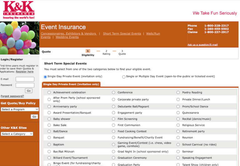 K&K / K and K Event Insurance Review - Special Event Insurance ...